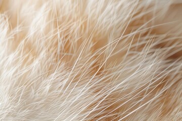 Close-up of soft, light-colored fur, showcasing delicate strands and textures.