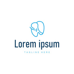 dental health care logo with simple minimalist concept health template illustration symbol