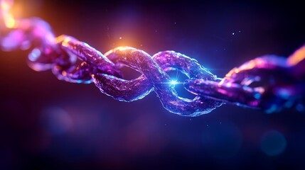 Electric Chain with Vibrant Glow. Generative AI