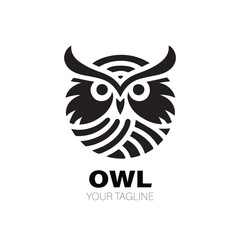 Obraz premium Owl Logo. Owl Logo Design. Owl Logo Brand. Owl Logo Vector Design Isolated on White Background