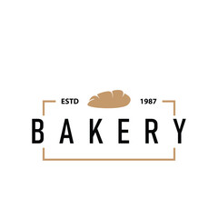 delicious bakery food design bread logo with simple vintage concept illustration template symbol
