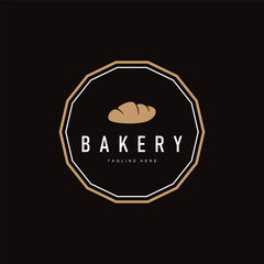 Obraz premium delicious bakery food design bread logo with simple vintage concept illustration template symbol