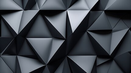 Fototapeta premium Abstract dark geometric background with triangle pattern.