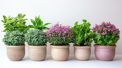 Fototapeta premium Vibrant Potted Plants Arrangement. Generative AI