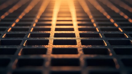 Glowing Futuristic Grid Background for Corporate Designs and Visualizations