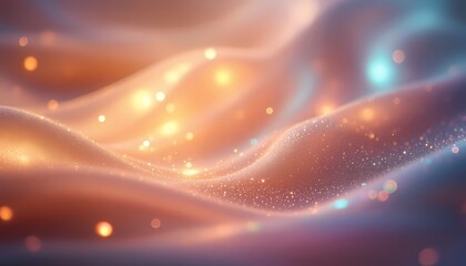 Obraz premium Glimmering Sands: A Dreamlike Abstract Artwork with Warm Hues