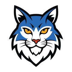 A sleek lynx wildcat mascot logo featuring sharp eyes, tufted ears, and bold lines, exuding power and agility. Perfect for teams, schools, or brands seeking a fierce, dynamic emblem.