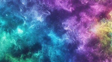 Fototapeta premium Colorful smoke nebula, cosmic dust, vibrant galaxy.