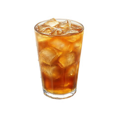 Refreshing Iced Tea in a Glass with Ice Cubes