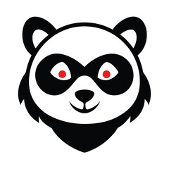 Fototapeta premium A playful panda mascot wearing a stylish glasses mask, exuding charm and fun, perfect for a brand with a quirky and friendly vibe.