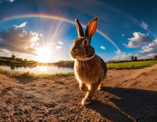 rabbit in the field