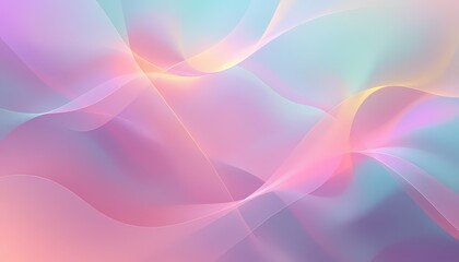 Obraz premium Pastel Wave Abstract: Serene Pink and Blue Swirls