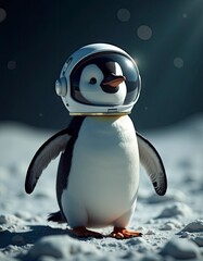 penguin on ice