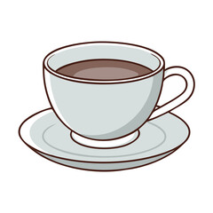 coffee cup with saucer vector icon, coffee cup with saucer vector illustration - simple illustration of coffee cup with saucer, perfect for logos and iconscoffee cup with saucer 