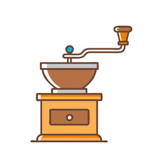 coffee grinder vector icon, coffee grinder vector illustration - simple illustration of coffee grinder, perfect for logos and iconscoffee grinder 