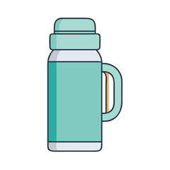 coffee thermos vector icon, coffee thermos vector illustration - simple illustration of coffee thermos, perfect for logos and iconscoffee thermos 