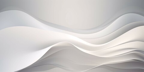 Layered White Wavy Abstract Background
