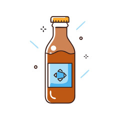cold brew bottle vector icon, cold brew bottle vector illustration - simple illustration of cold brew bottle, perfect for logos and iconscold brew bottle 