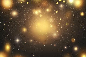 Obraz premium Gold glitter background with lights. Abstract background, Festive glitter and lights, bokeh