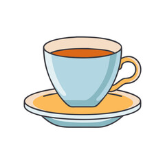 espresso cup and saucer vector icon, espresso cup and saucer vector illustration - simple illustration of espresso cup and saucer, perfect for logos and iconsespresso cup and saucer 