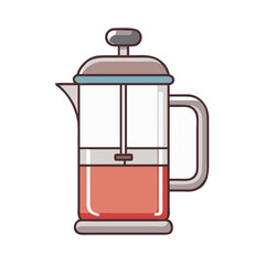 french press vector icon, french press vector illustration - simple illustration of french press, perfect for logos and iconsfrench press 