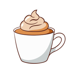 mocha cup vector icon, mocha cup vector illustration - simple illustration of mocha cup, perfect for logos and iconsmocha cup 