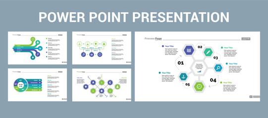 Fototapeta premium Modern presentation slide templates. Infographic elements template set for web, print, annual report brochure, business flyer leaflet marketing and advertising template. Vector Illustration.