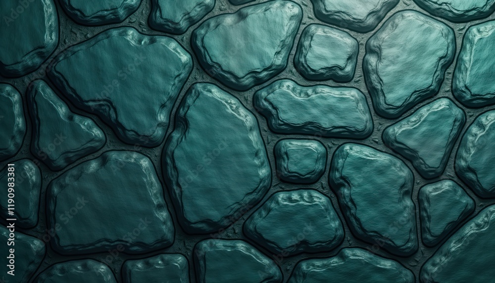 Poster dark teal colored stone pattern. abstract natural stone surface texture. modern design with textured