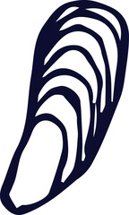 Vector doodle illustration of a shell