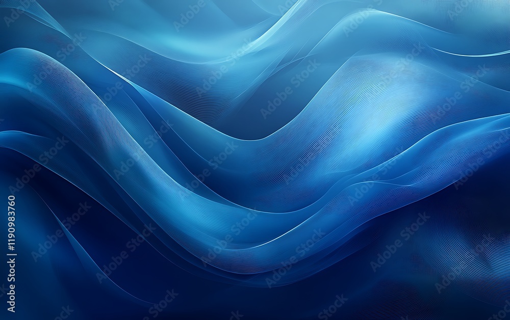 Aufkleber abstract blue waves background for design projects and presentations