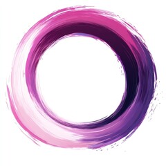 Pink purple painted circle abstract design element