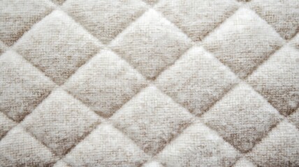 Fototapeta premium Elegant Gray Quilted Wool Fabric with Geometric Diamond Pattern Texture