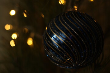 Christmas Toy with Festive Bokeh Lights