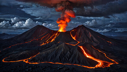 Éruption Spectaculaire au Cœur de la Nuit