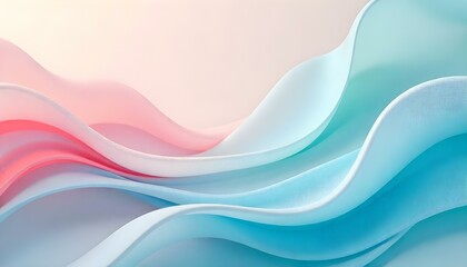 Obraz premium Abstract Pastel Waves: A Serene Symphony of Color and Form