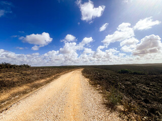 Verlassener Wanderweg in Portugal auf der rota vicentina 