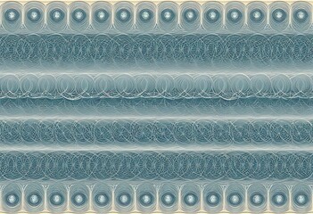 Abstract Teal and White Circular Pattern Design