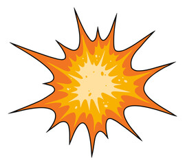 Bright explosion graphic with vivid colors