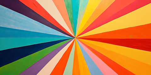 Rainbow Burst: An abstract art image that radiates vibrant color and energy, featuring a captivating burst of hues, creating a visual symphony of pure joy and optimism. 