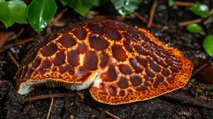 Discover the unique beauty of wild mushrooms with stunning colors and patterns, thriving in lush forest ecosystems.