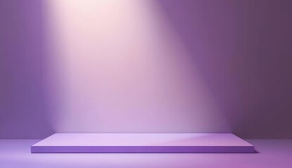 Obraz premium Elegant Purple Gradient with Spotlight, modern design background featuring violet to light pink gradient, ideal for product displays and digital designs.
