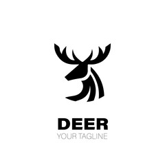 Deer Logo, Deer Logo Design, Deer Logo Brand Name. Deer Logo Vector Design on White Background