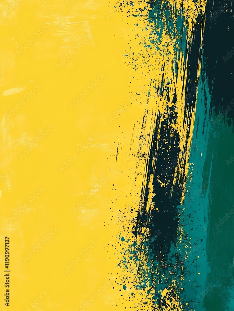 Poster yellow green abstract painted background texture for design projects