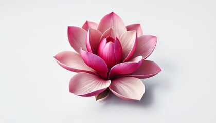 Purple magnolia flower, Magnolia felix isolated on white background, with clipping path