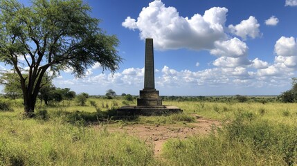 Ancient Monument in African Savanna