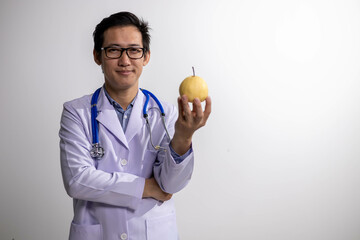 Young Asian Nutritionist, Health Doctor, Fruit, Weight Loss