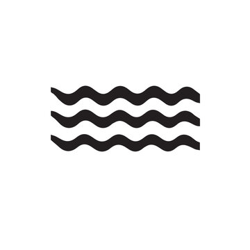 black and white image of three guiding parallel wavy lines
