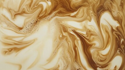 Abstract swirls of coffee and cream.