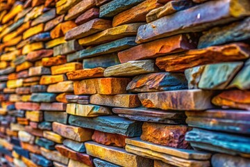 Rustic Stone Wall Texture: Close-Up Long Exposure Photography