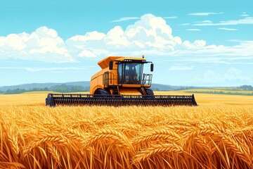 Fototapeta premium Stylized Farming Tools in Earthy Tones